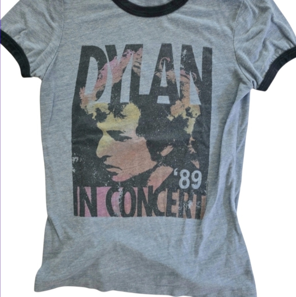Hollister Bob Dylan Ringer Tee XS | Vintage Style Band Tee Y2K Soft Fitted